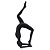 PECA DECORATIVA EM RESINA ESTATUETA YOGA PRETO 15,5CM X 10,5CM X 38,5CM - Imagem 1