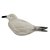 PATO DECORATIVO EM RESINA PRETO E BRANCO 21,7CM X 6,5CM X 10CM - Imagem 1