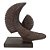 CONCHA DECORATIVA EM RESINA MARROM 28,5CM X 15,5CM X 30CM - Imagem 1