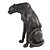 LEOPARDO DECORATIVO EM RESINA PRETO 62CM X 34CM X 71,3CM - Imagem 1