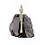 PECA DECORATIVA DE METAL E OBSIDIANA DOURADA E PRETA - Imagem 1