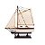 BARCO DECORATIVO DE MADEIRA BRANCO E PRETO - Imagem 1