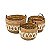 CONJ DE CESTOS DE PALHA NATURAL E BRANCO - 3 PCS - Imagem 1