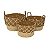 CONJ DE CESTOS DE JUNCO E PALHA NATURAL - 3 PCS - Imagem 1