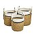 CONJ DE CESTOS DE JUNCO E ALGODAO NATURAL PRETO E BRANCO - 3 PCS - Imagem 1