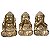CJ. DE FIGURAS DECORATIVAS DE RESINA DOURADAS - 3PCS - Imagem 1