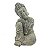 ESTATUETA DE BUDDHA SENTADO DE CERAMICA CINZA - Imagem 1