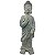 ESTATUETA DE BUDDHA SENTADO DE CERAMICA CINZA - Imagem 1