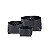 CONJ DE CESTOS DE COURO SINTETICO PRETO - 3 PCS - Imagem 1