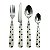 FAQUEIRO DE INOX CABO BRANCO - 24 PCS - Imagem 1