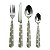 FAQUEIRO DE INOX CABO CINZA - 24 PCS - Imagem 1