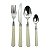 FAQUEIRO DE INOX CABO BRANCO - 24 PCS - Imagem 1