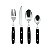 FAQUEIRO DE INOX CABO PRETO - 24 PCS - Imagem 1
