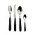 FAQUEIRO DE INOX CABO PRETO - 24 PCS - Imagem 1