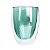 CONJ DE COPOS DE VIDRO DUPLO TRANSPARENTE E VERDE - 6 PCS - Imagem 1