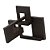 PECA DECORATIVA EM RESINA ESCULTURA ABSTRATA PRETO 24CM X 25CM X 23,5CM - Imagem 1