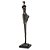 PECA DECORATIVA EM RESINA ESCULTURA MULHER PRATEADO 10CM X 10CM X 48,5CM - Imagem 1