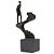 PECA DECORATIVA EM RESINA ESCULTURA HOMEM SUBINDO ESCADA BRONZE 14CM X 14CM X 34 - Imagem 1