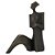 PECA DECORATIVA EM RESINA ESCULTURA HOMEM ABSTRATO BRONZE 21CM X 8,4CM X 6,2CM - Imagem 1