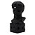 PECA DECORATIVA EM RESINA ESCULTURA CABECA MASCULINA PRETO 15,5CM X 13CM X 31,5C - Imagem 1