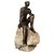 PECA DECORATIVA EM RESINA HOMEM NA PEDRA BRONZE 10,8CM X 9CM X 22CM - Imagem 1
