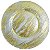 CJ DE PRATOS DE VIDRO COM DETALHE DOURADO - 33 CM - 4 PCS - Imagem 1