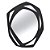 ESPELHO COM MOLDURA EM METAL OVAL ACABAMENTO LISO COR PRETO 72CM X 1,7CM X 90CM - Imagem 1