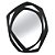 ESPELHO COM MOLDURA EM METAL OVAL ACABAMENTO LISO COR PRETO 63,5CM X 1,8CM X 75C - Imagem 1