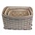 CJ DE 3 CESTOS DECORATIVOS EM PU CRU G37CM X 26CM X 24CM M32CM X 23CM X 22CM P26 - Imagem 1