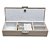 CAIXA PORTA JOIAS DECORATIVO EM MADEIRA PU E TECIDO CRU 28CM X 10CM X 8CM - Imagem 1