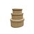 CJ DE CAIXAS DECORATIVAS EM COURO SINTETICO BEGE 3PCS - Imagem 1