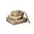 CJ DE CAIXAS DECORATIVAS EM COURO SINTETICO BEGE 3PCS - Imagem 1