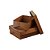 CJ DE CAIXAS DECORATIVAS EM COURO SINTETICO MARROM 2PCS - Imagem 1