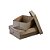 CJ DE CAIXAS DECORATIVAS EM COURO SINTETICO BEGE 2PCS - Imagem 1