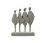 PECA DECORATIVA QUATRO MENINAS EM RESINA BRANCO - Imagem 1