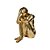 PECA DECORATIVA HOMEM SENTADO EM RESINA DOURADO - Imagem 1