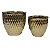 CONJ. DE CACHEPOTS EM CERAMICA DOURADO 2 PCS G D17CM X 16C - Imagem 1
