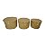 CONJ DE CESTAS DE PALHA NATURAL - 3 PCS - Imagem 1