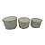 CONJ DE CESTAS DE PALHA BRANCO - 3 PCS - Imagem 1