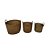 CJ DE CESTOS EM FIBRA VEGETAL TRANCADA NATURAL 3PCS - Imagem 1