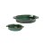 CJ DE TRAVESSAS DE CERAMICA VERDE OVAL 2PCS - Imagem 1