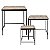 CONJ. DE MESA LATERAL DE METAL - 3PCS G:60CM X 40CM X 70CM M - Imagem 1