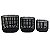 CJ. DE CESTOS EM RATTAN PRETO - 3PCS - Imagem 1