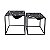 CJ. DE MESAS EM METAL PRETO - 2PCS - Imagem 1