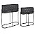 CJ. DE CACHEPOTS EM METAL PRETO - 2PCS - Imagem 1