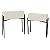 CJ. DE CACHEPOTS EM METAL BRANCO E PRETO -2PCS - Imagem 1