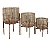 CJ. DE CACHEPOTS EM RATTAN - 3PCS - Imagem 1
