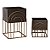 CJ DE CAHEPOTS DE METAL PRETO E DOURADO 2PCS - Imagem 1