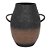 VASO DECORATIVO EM METAL PRETO E MARROM 38CM X 29CM X 51CM - Imagem 1
