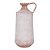 VASO DECORATIVO EM METAL BRANCO MESCLADO COM MARROM 18,5CM X 17,5CM X 39,5CM - Imagem 1